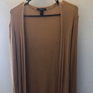 Long cape cardigan